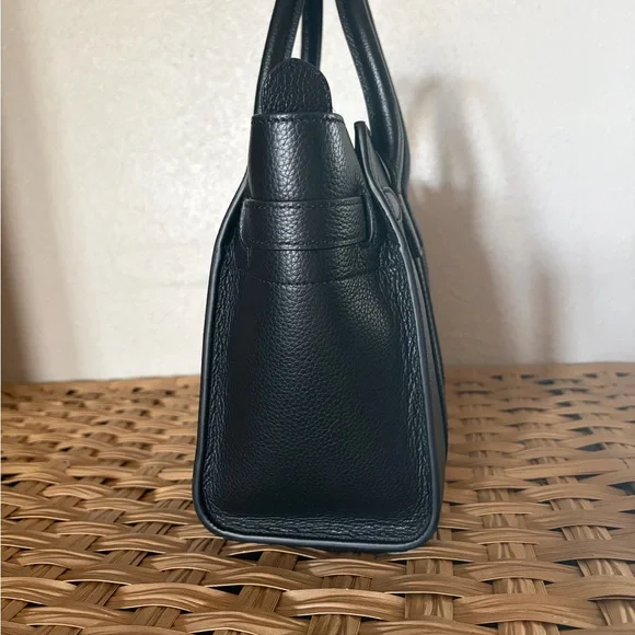 Mulberry Mini Zipped Bayswater - Black Small Classic Grain - Picture 4 of 10